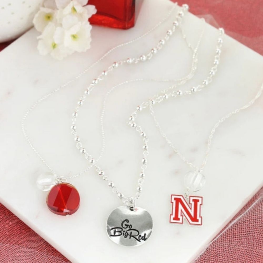 Nebraska Collegiate Logo & Slogan Necklace